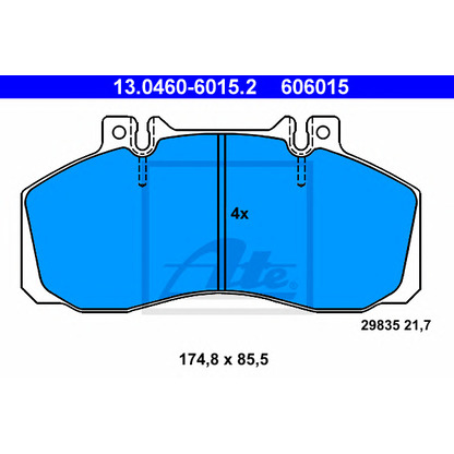 Photo Brake Pad Set, disc brake ATE 13046060152