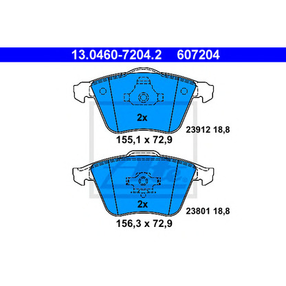 Photo Brake Pad Set, disc brake ATE 13046072042