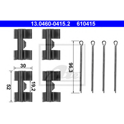 Foto Kit accessori, Pastiglia freno ATE 13046004152