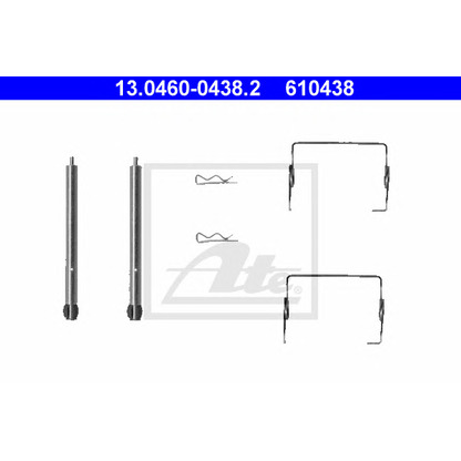 Photo Kit d'accessoires, plaquette de frein à disque ATE 13046004382