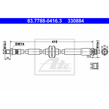 Photo Brake Hose ATE 83778804163