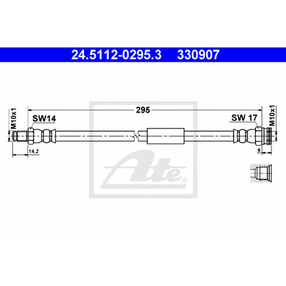 Photo Brake Hose ATE 24511202953