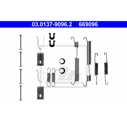 Photo Kit d'accessoires, mâchoire de frein ATE 03013790962