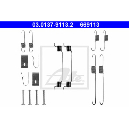 Photo Accessory Kit, brake shoes ATE 03013791132