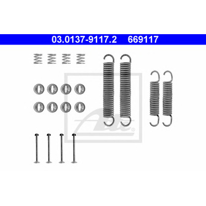 Photo Kit d'accessoires, mâchoire de frein ATE 03013791172