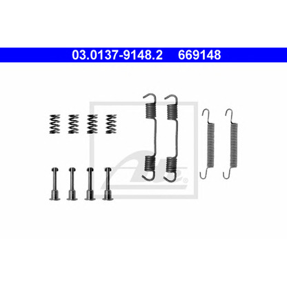 Photo Accessory Kit, parking brake shoes ATE 03013791482