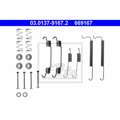 Photo Accessory Kit, brake shoes ATE 03013791672