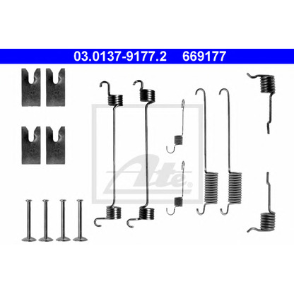 Photo Accessory Kit, brake shoes ATE 03013791772