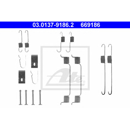 Photo Accessory Kit, brake shoes ATE 03013791862