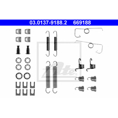 Photo Accessory Kit, brake shoes ATE 03013791882