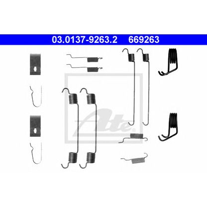 Photo Accessory Kit, brake shoes ATE 03013792632