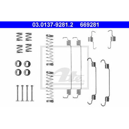 Photo Accessory Kit, brake shoes ATE 03013792812