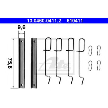 Foto Kit accessori, Pastiglia freno ATE 13046004112