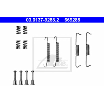 Photo Accessory Kit, parking brake shoes ATE 03013792882