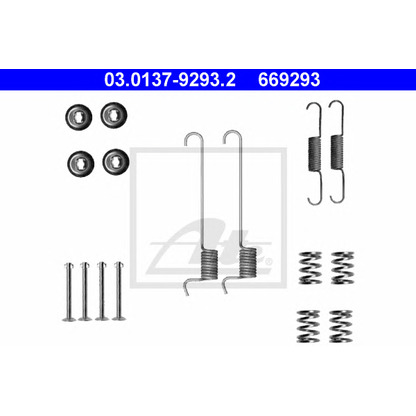 Photo Accessory Kit, parking brake shoes ATE 03013792932