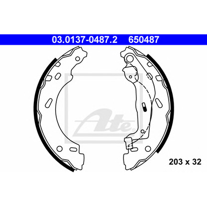 Photo Brake Shoe Set ATE 03013704872