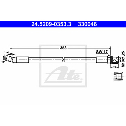 Photo Brake Hose ATE 24520903533