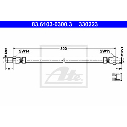 Photo Brake Hose ATE 83610303003