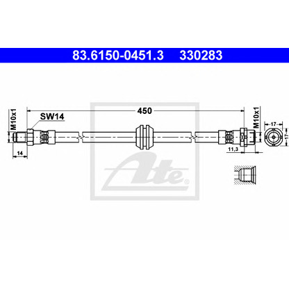 Photo Brake Hose ATE 83615004513