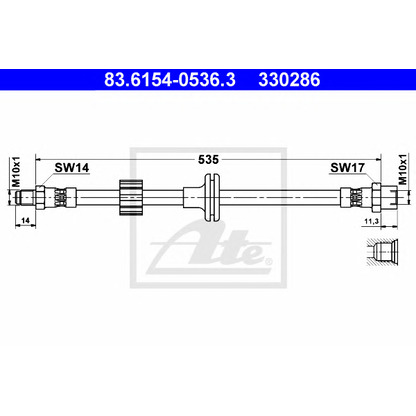 Zdjęcie Przewód hamulcowy elastyczny ATE 83615405363