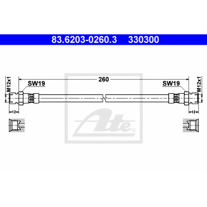 Фото Тормозной шланг ATE 83620302603