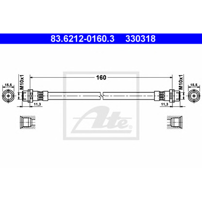 Photo Brake Hose ATE 83621201603