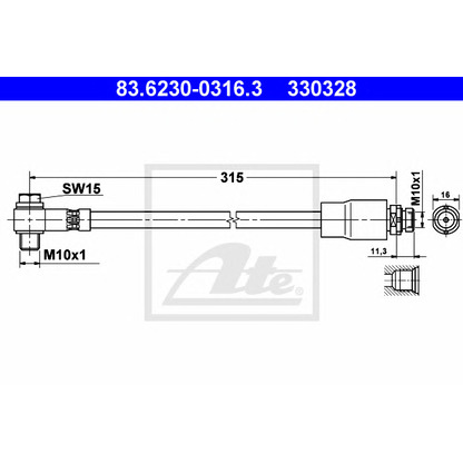 Photo Brake Hose ATE 83623003163