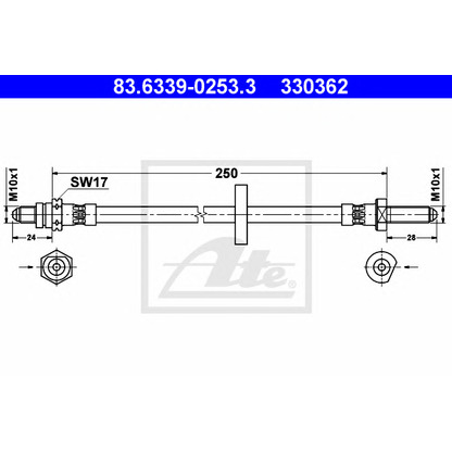 Photo Brake Hose ATE 83633902533