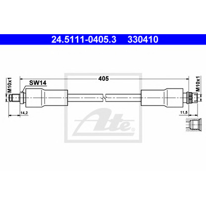 Photo Brake Hose ATE 24511104053