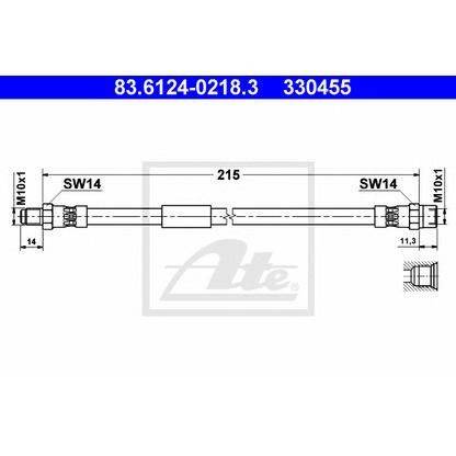 Photo Brake Hose ATE 83612402183