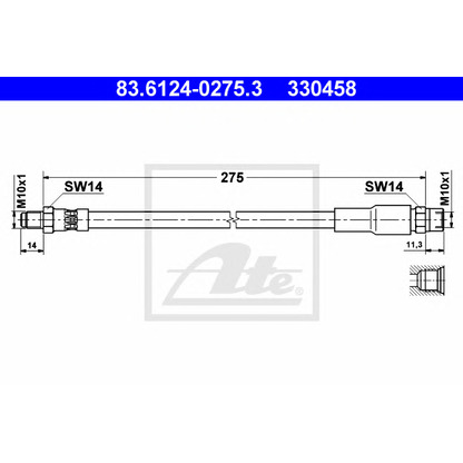 Photo Brake Hose ATE 83612402753