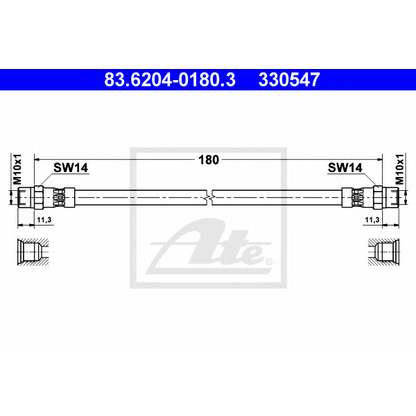Zdjęcie Przewód hamulcowy elastyczny ATE 83620401803