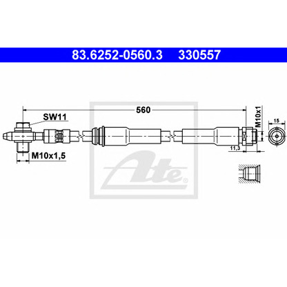 Photo Brake Hose ATE 83625205603