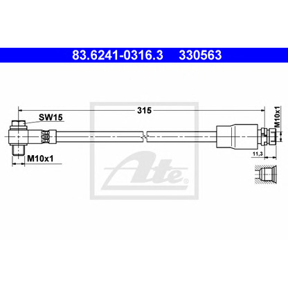 Фото Тормозной шланг ATE 83624103163