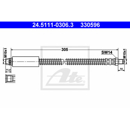 Photo Brake Hose ATE 24511103063