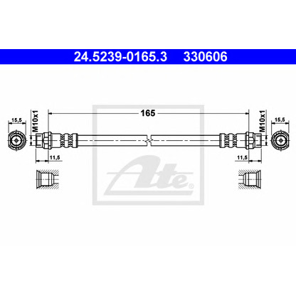 Photo Brake Hose ATE 24523901653