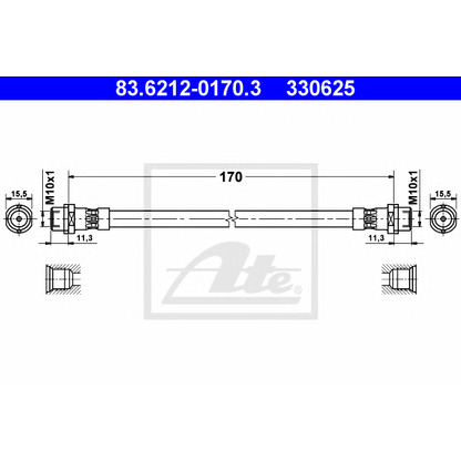 Zdjęcie Przewód hamulcowy elastyczny ATE 83621201703