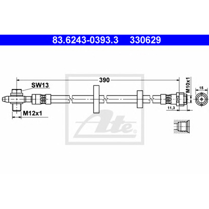 Фото Тормозной шланг ATE 83624303933