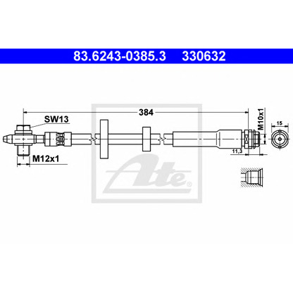 Photo Brake Hose ATE 83624303853