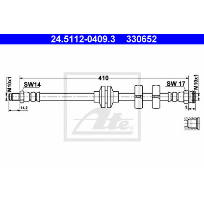 Photo Brake Hose ATE 24511204093