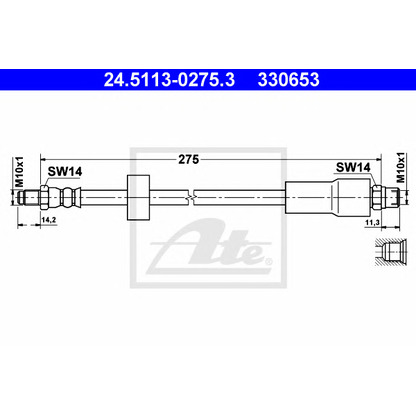 Photo Brake Hose ATE 24511302753