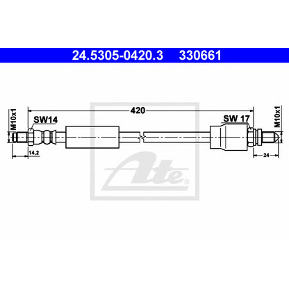 Photo Brake Hose ATE 24530504203