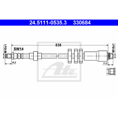 Photo Brake Hose ATE 24511105353