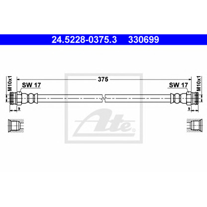 Photo Brake Hose ATE 24522803753