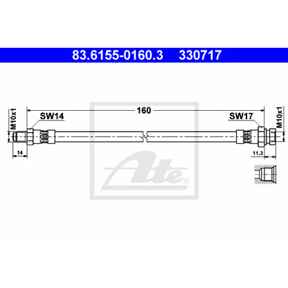 Photo Brake Hose ATE 83615501603