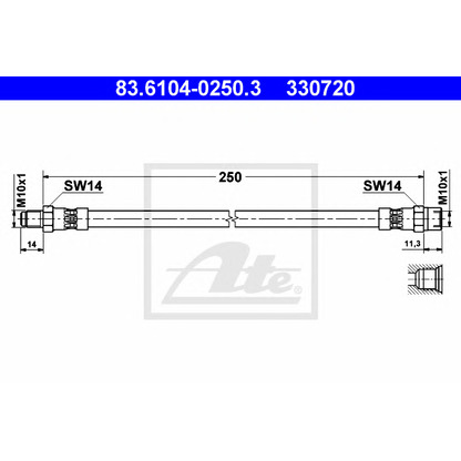 Photo Brake Hose ATE 83610402503