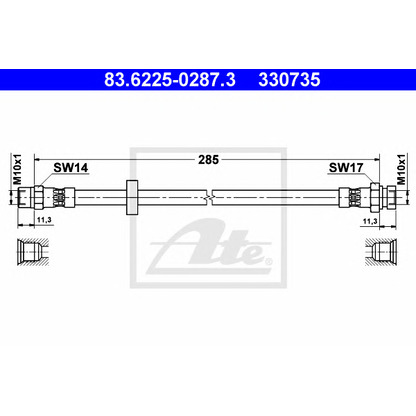 Zdjęcie Przewód hamulcowy elastyczny ATE 83622502873