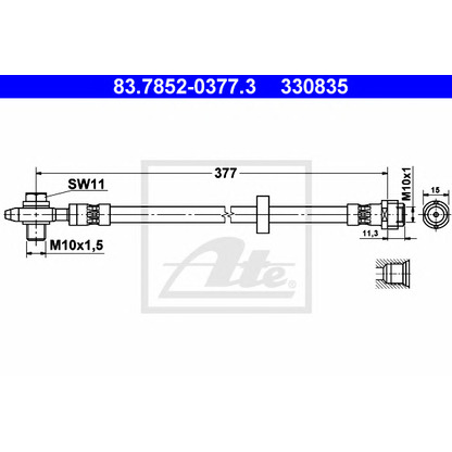 Zdjęcie Przewód hamulcowy elastyczny ATE 83785203773
