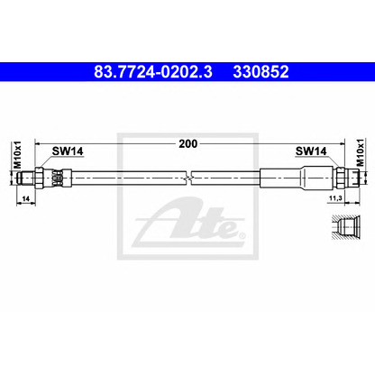 Photo Brake Hose ATE 83772402023