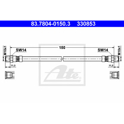 Photo Brake Hose ATE 83780401503